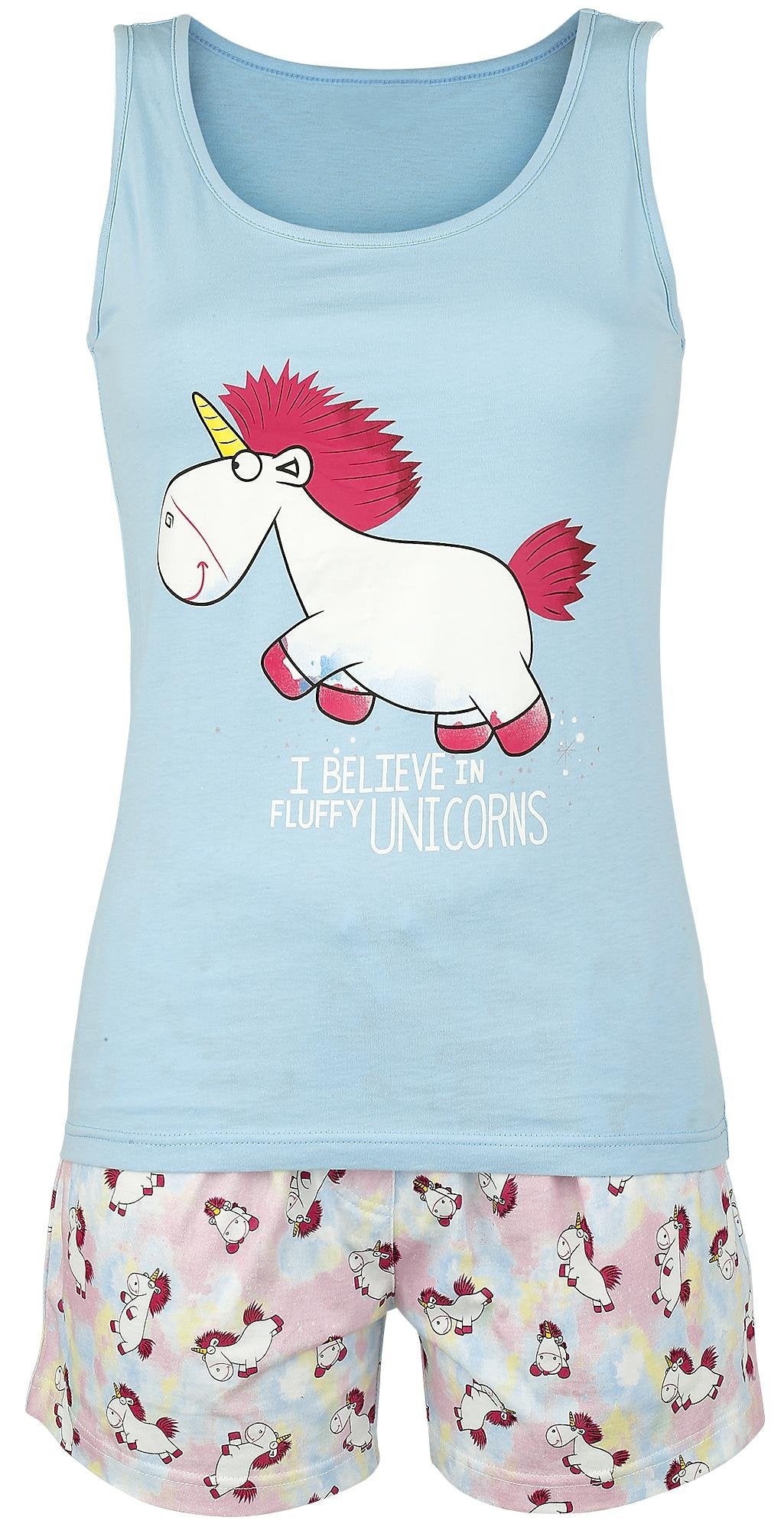 Minions Unicorn Pyjama hellblau/allover XS