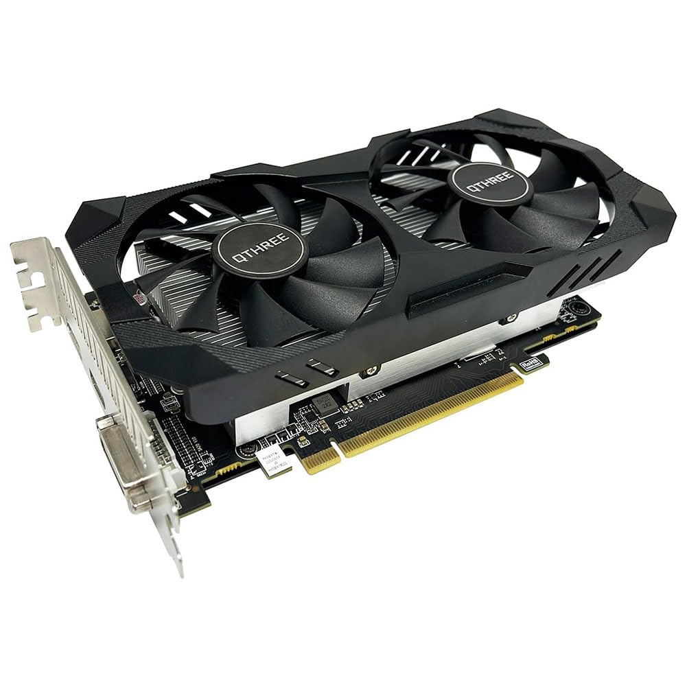 QTHREE Radeon RX 560xt 8GB GDDR5 128-bit Grafikkarte, HDMI, DVI-D, DisplayPort, Grafikkarten PC für