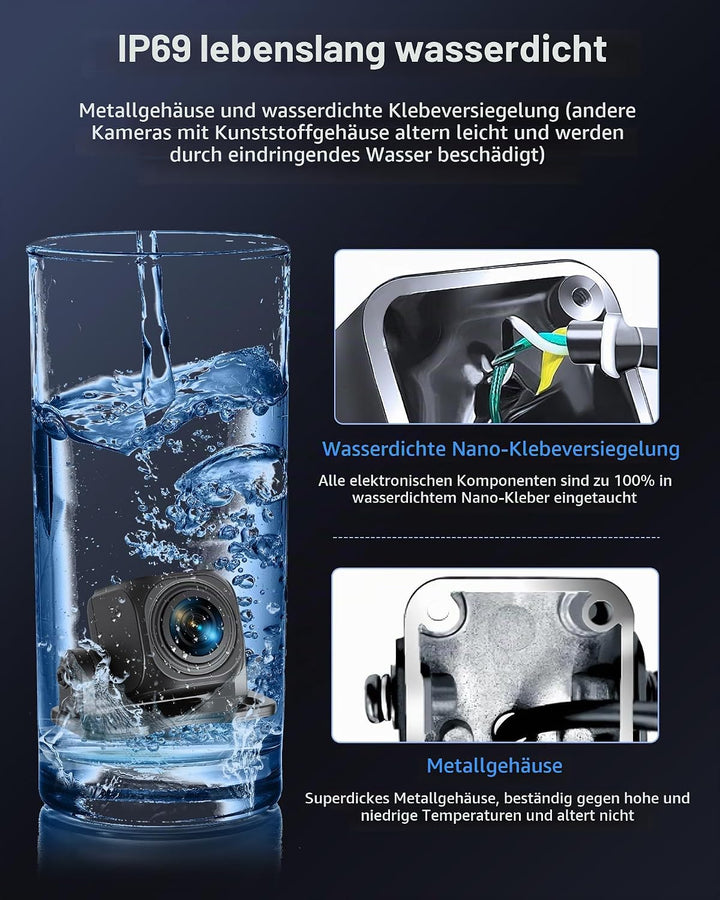 Echtes AHD 1080P Rückfahrkamera Verstellbar OEM-Halterung rückfahrkamera Auto Super Nachtsicht 170°