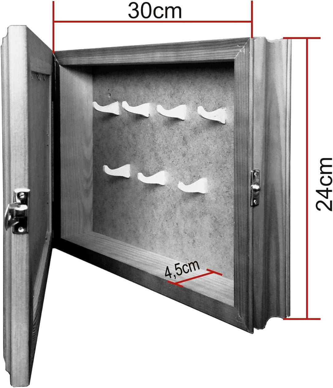 Schlüsselkasten aus Holz Hängeschrank mit Schlüsselbrett Wandorganizer für Schlüsselaufbewahrungm Sc