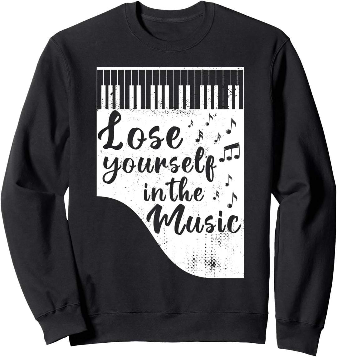 Verlieren Sie sich in der Musik, Musik-Player Klavier Sweatshirt