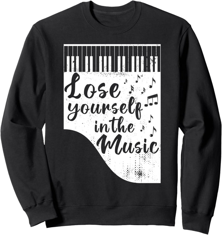Verlieren Sie sich in der Musik, Musik-Player Klavier Sweatshirt