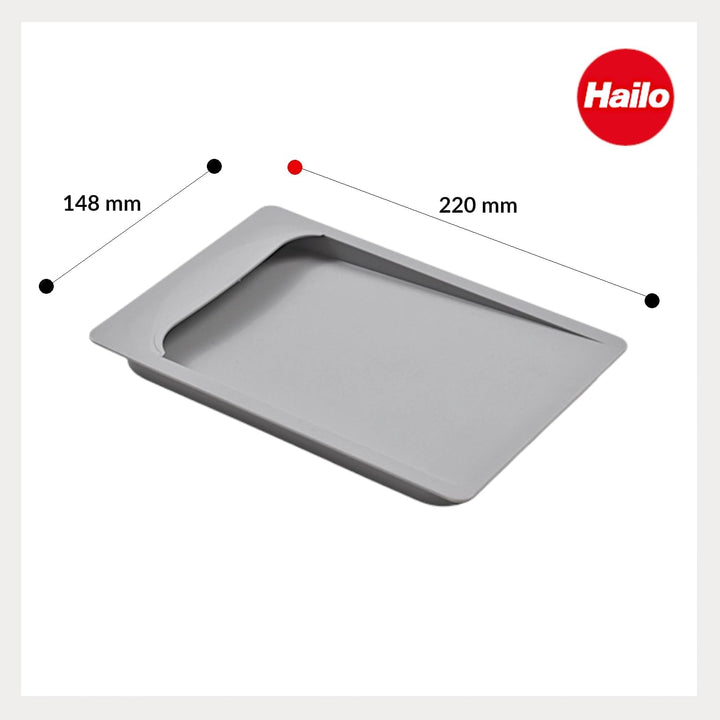 Hailo Abfallsammler Deckel 1082739 | Behälterdeckel Kunststoff grau | Mit praktischer Griffmulde | I