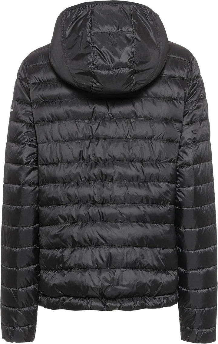 Champion Damen Legacy Outdoor Small Logo Hooded Wattierte Jacke L Schwarz, L Schwarz