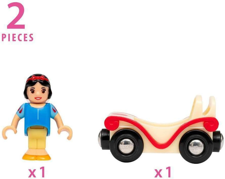 BRIO Disney Princess 33313 Schneewittchen mit Waggon - Ergänzung Holzeisenbahn - Empfohlen ab 3 Jahr