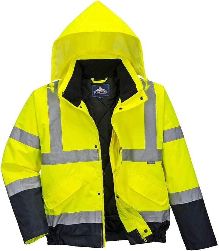 Portwest Herren Hi-vis Bomber Jacke (1er Pack) S Gelb, S Gelb