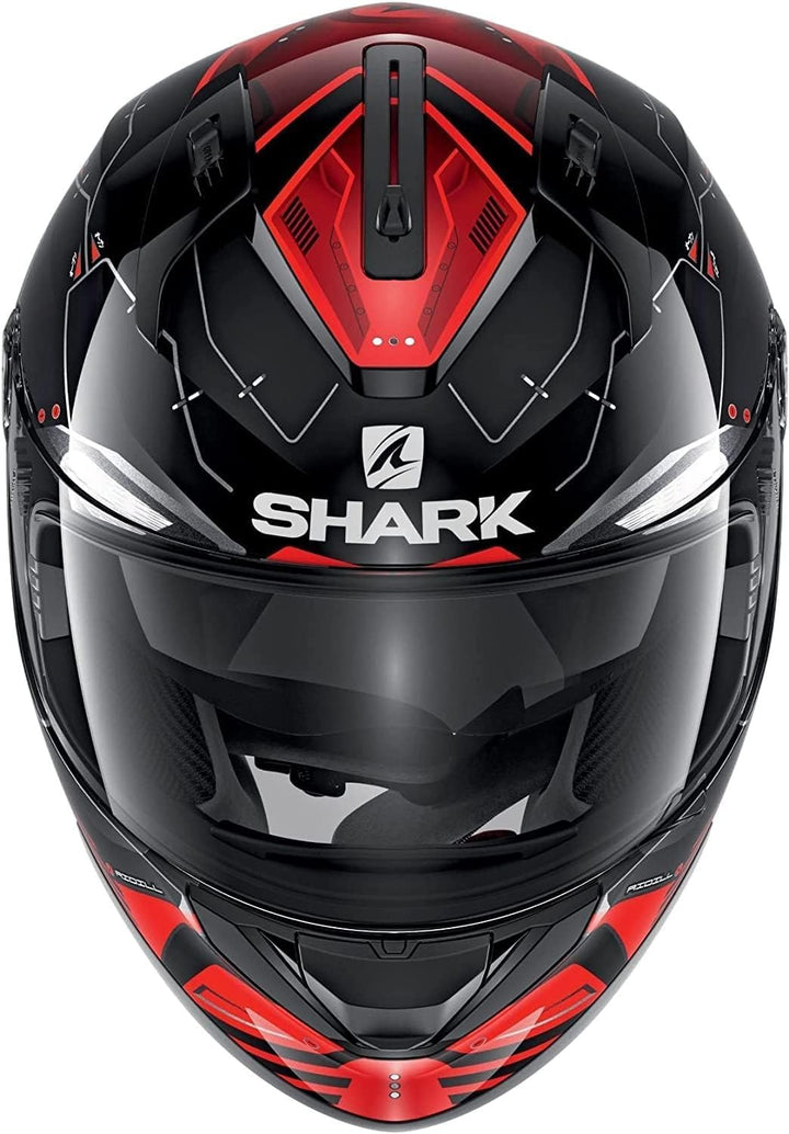 Shark Integralhelm RIDILL MECCA HE0537 KRS schwarz rot Sonnenblende Motorradhelm Schwarz/Rot XS, Sch