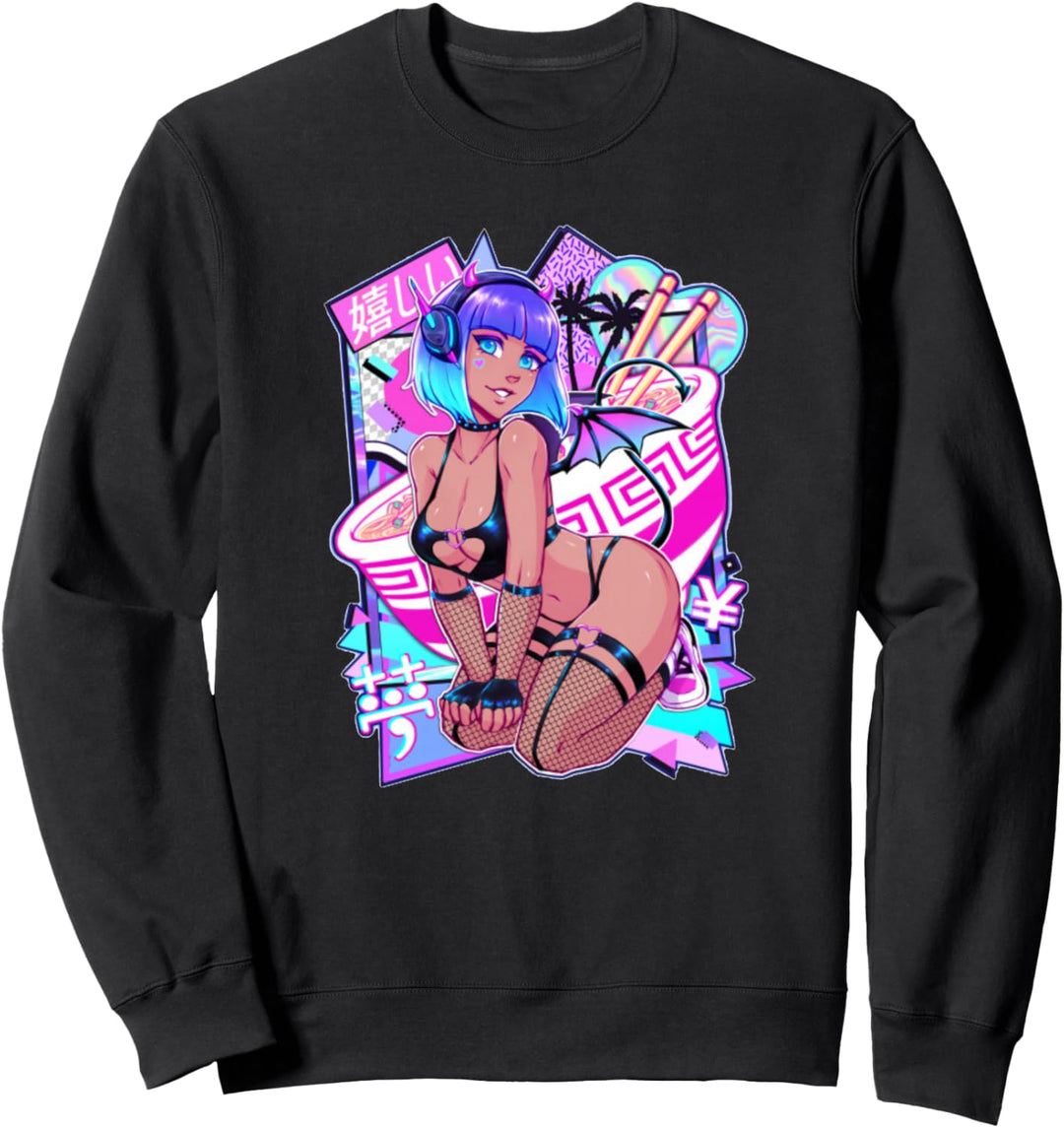 Sexy Anime Mädchen Japanisch Sexy Dämon Mädchen Cosplay Sweatshirt