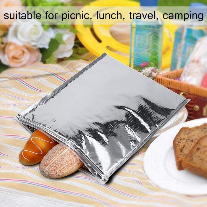 Keenso Picknick Aluminiumfolie Isolierbeutel, 5 STK/Set Camping Lebensmittel Aufbewahrungsbeutel Alu