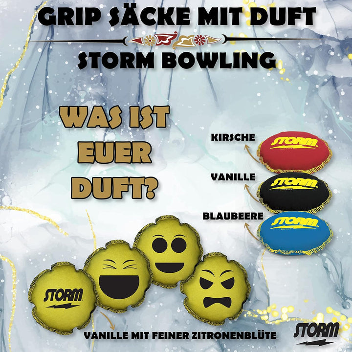 EMAX | Bowling-Zubehör - Storm Grip Bag | Grip Sack mit Duft | Rosinbag - Grip Ball Stormoji Blau -