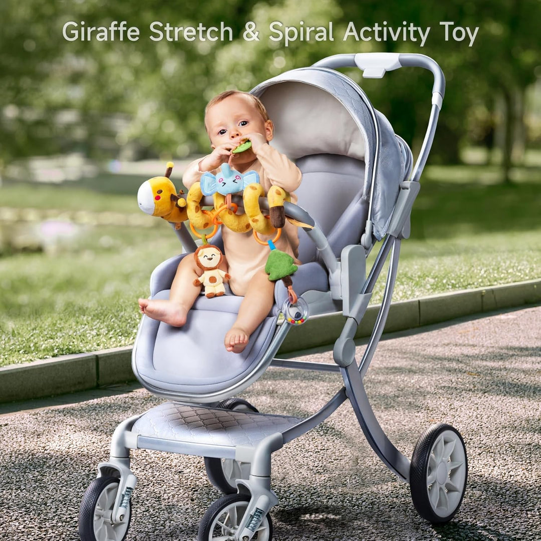 Giraffe Spirale Kinderwagen Spielzeug für Babys,Kleinkind Autositz Kinderbett Kinderwagen Hängend Sp