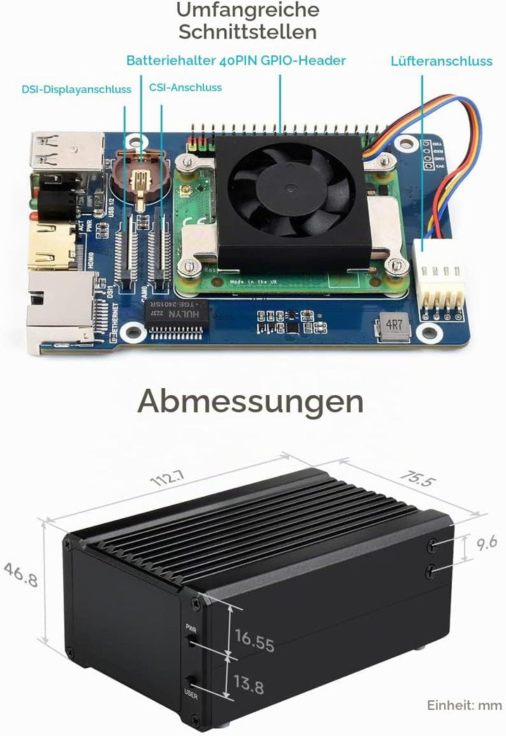 Network Attached Storage(NAS) All-In-One Mini-Computer Compatible with Raspberry Pi Compute Module 4