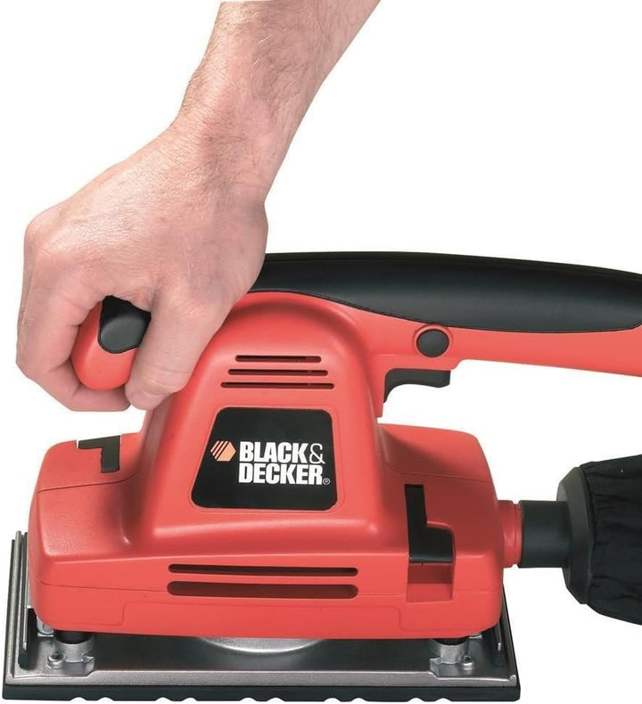 Black+Decker Schwingschleifer, Schleifmaschine (310W, leicht bedienbare Schleifpapierklemme, integri