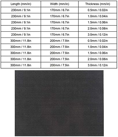 Platte aus Carbonfaser, Plattenmaterial aus Carbonfaser, hohe Härte, mit glänzender Oberfläche (200