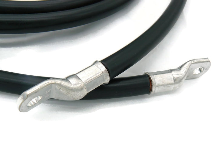 Exoda Batteriekabel 50 mm² 2,5m Schwarz mit M8 Kabelschuhen flexibles 99 Prozent Kupferkabel für zuv