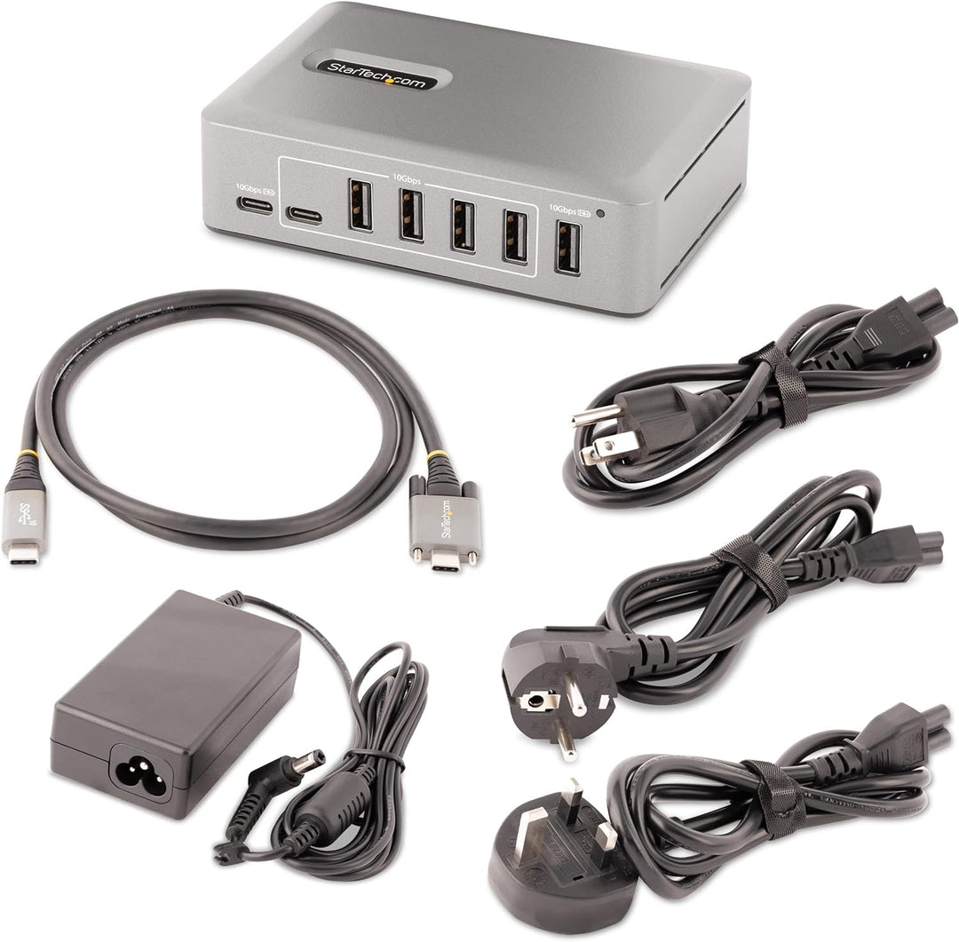 StarTech.com 10-Port USB-C Hub - 8X USB-A/2x USB-C - USB C Verteiler mit 65 W Netzteil - USB 3.1/3.2
