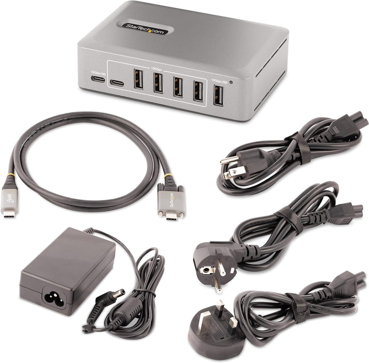 StarTech.com 10-Port USB-C Hub - 8X USB-A/2x USB-C - USB C Verteiler mit 65 W Netzteil - USB 3.1/3.2