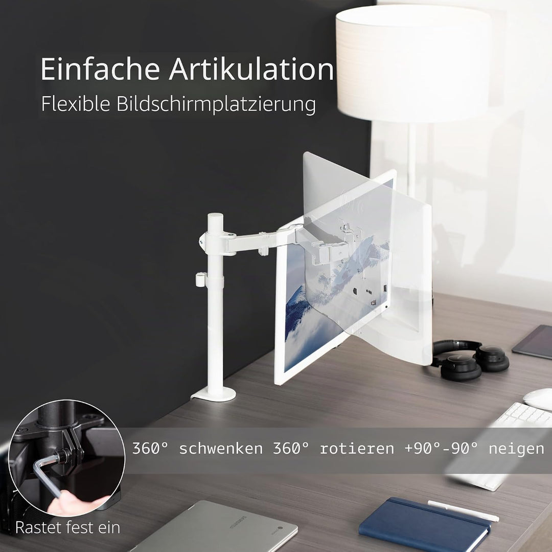 VIVO Schreibtischhalterung, 1 Arm, für Bildschirme bis zu 96,5 cm (38 Zoll), ultrabreit, voll Verste