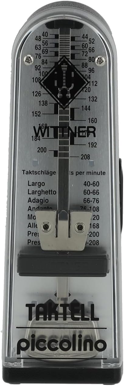 Wittner Metronom 890161 Kunststoffgehäuse ohne Glocke Taktell Piccolino schwarz, schwarz