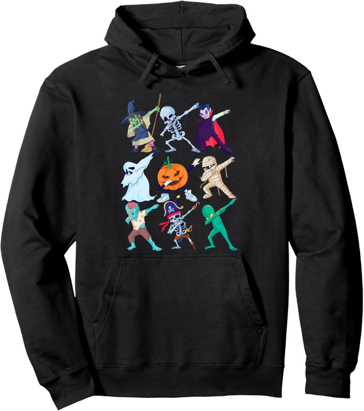 Abtupfen Halloween Skelett Monster Jungen Mädchen Geschenke Pullover Hoodie