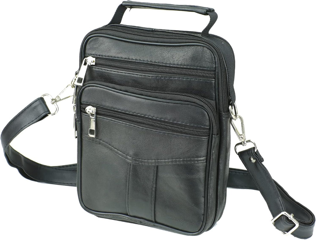 Herren Arbeitstasche Umhängetasche Herrentasche Schultertasche Messenger Flugbegleiter in Schwarz Ec