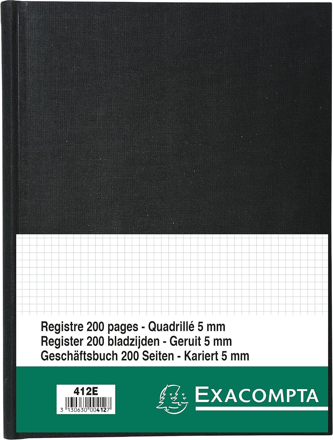 Exacompta 412E Geschäftsbuch DIN A4 kariert 110 g/qm, 200 Blatt