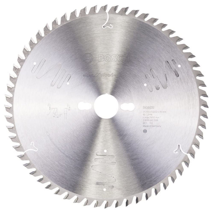 Bosch Professional 1x Kreissägeblatt Expert for Wood (Holz, Sägeblatt Ø 250 x 30 x 3,2 mm, 60 Zähne,