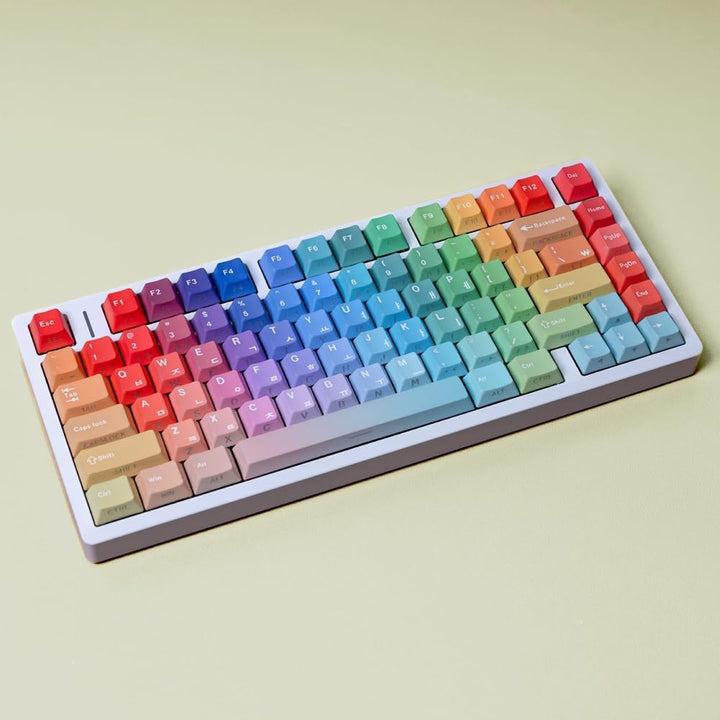 Shine Through Side Gradient Rainbow Keycaps PBT Cherry Keycap für Mechanische Tastatur A