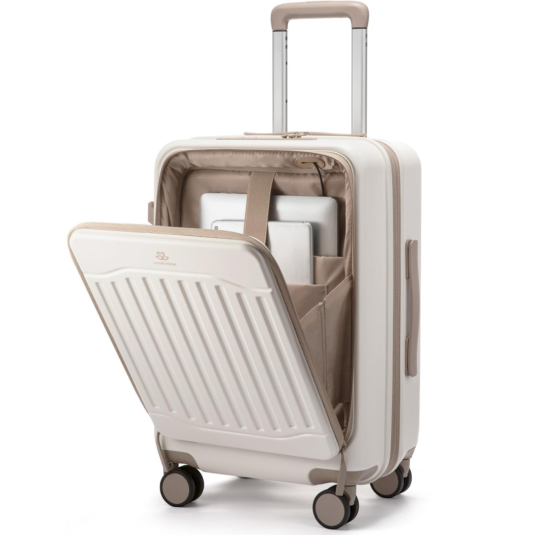 LOVEVOOK Handgepäck Koffer mit TSA, 100% PC Rollkoffer Reisekoffer Hartschalen, Klein Cabin Suitcase