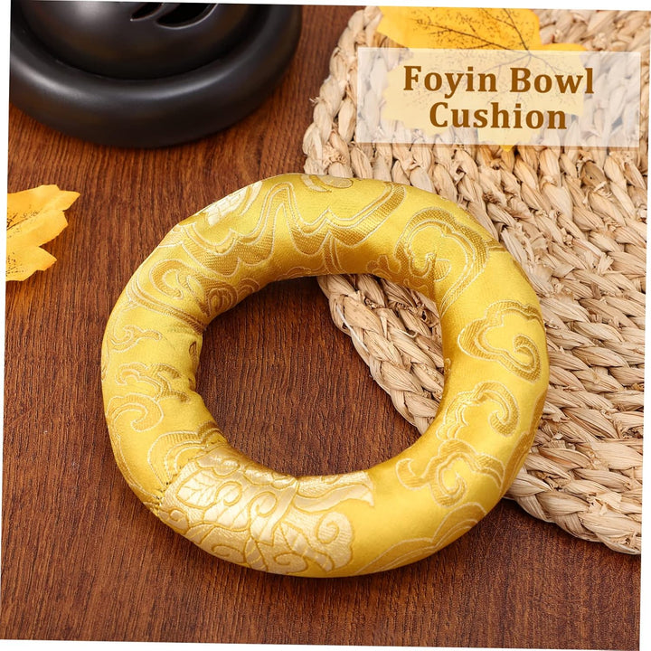 VICASKY 4 Stück Matte Klangschalenhalter Klangschalen-Pad Tibetische Klangschalenkissen Yoga Ring Bl