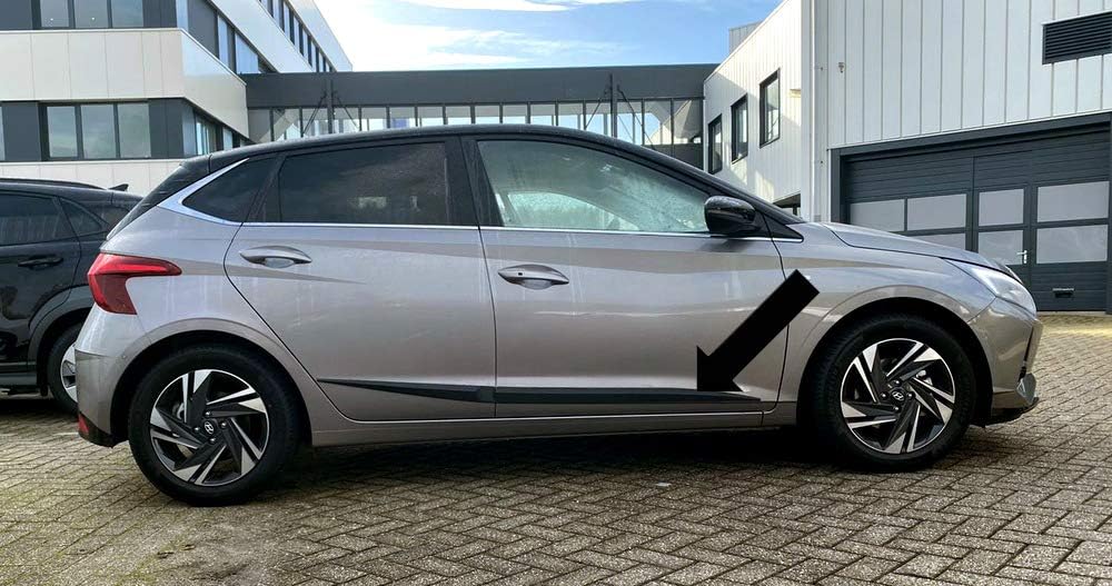 Seitenschutzleisten schwarz passend für Hyundai i20 3. Generation 5-Türer ab 08.2020- F67 (3700067)