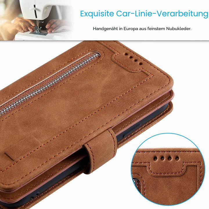 EYZUTAK Handyhülle für Samsung Galaxy S20 FE 5G Hülle,Flip Case Lederhülle Reissverschluss Magnetver