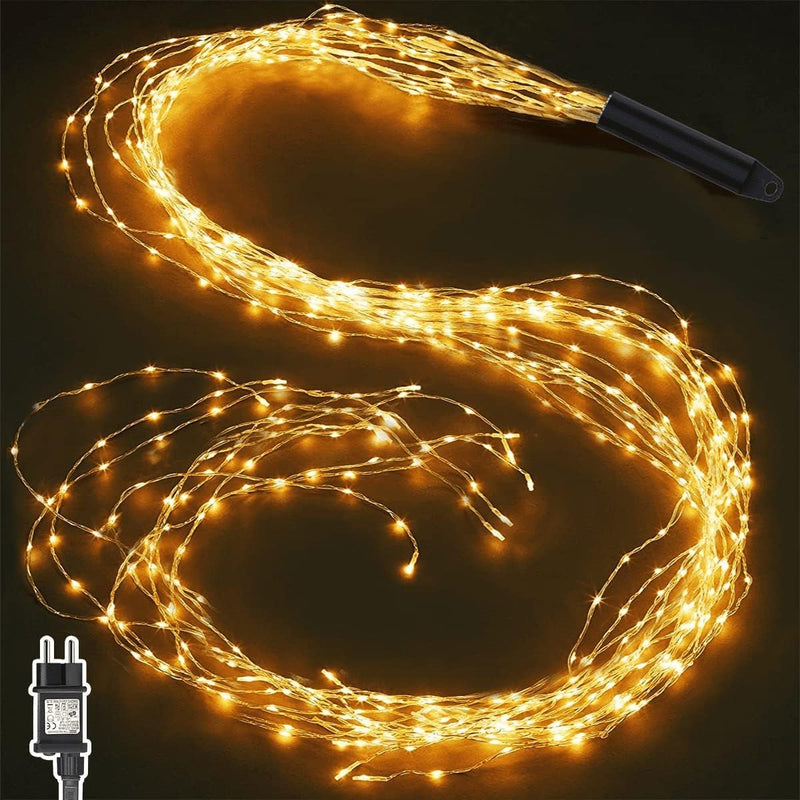 Joycome Lichterschweif 2M 200 LED Lichterbündel mit Strom, Timer, 9 Modi Weihnachten Lichterkette IP