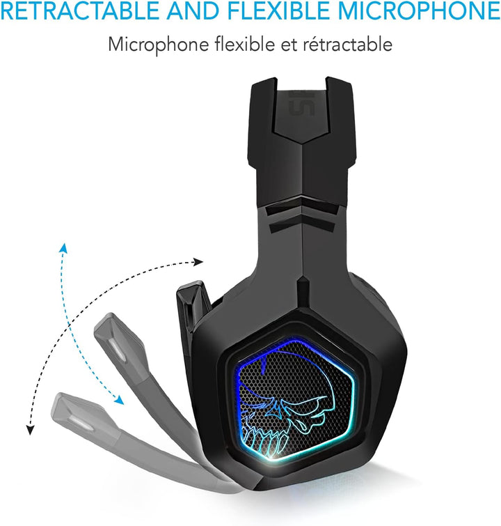 SPIRIT OF GAMER - XPERT-H900 - Headset Pro Gamer-Kopfhörer - Leistungsstarker Bass - Blaue LEDs - Ku