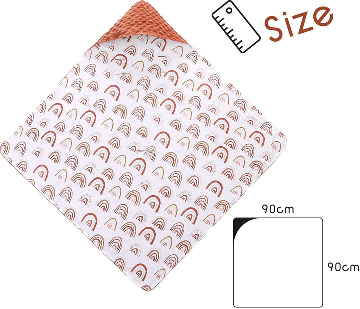 Miracle Baby Einschlagdecke Babyschale Winter Universal Kuscheldecke 90x90cm für Buggy Kinderwagen (