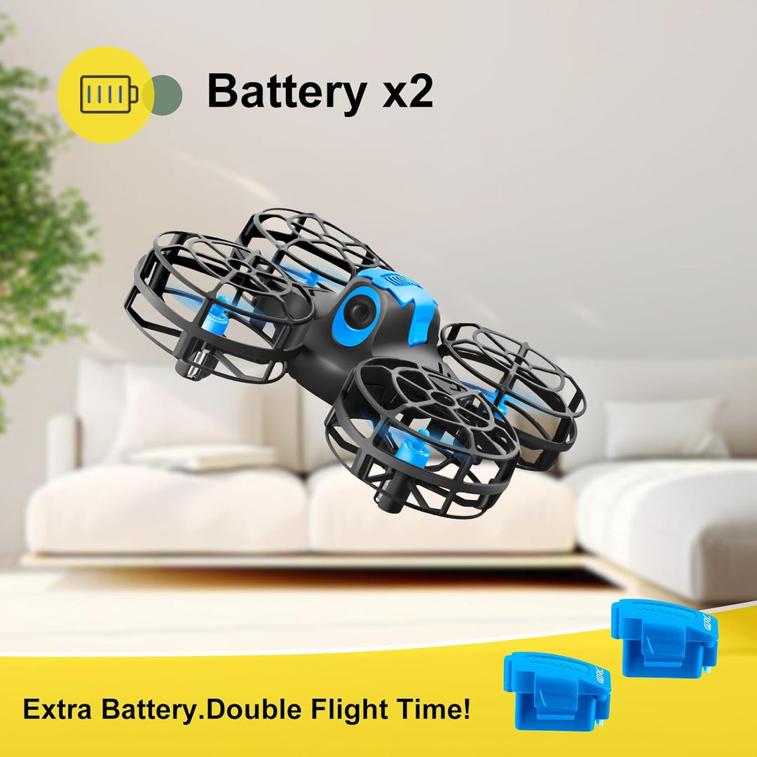 4DRC V18 Mini Drohne für Kinder Anfänger,RC Quadcopter mit 2Akkus Lange Flugzeit,Automatische Höhenh