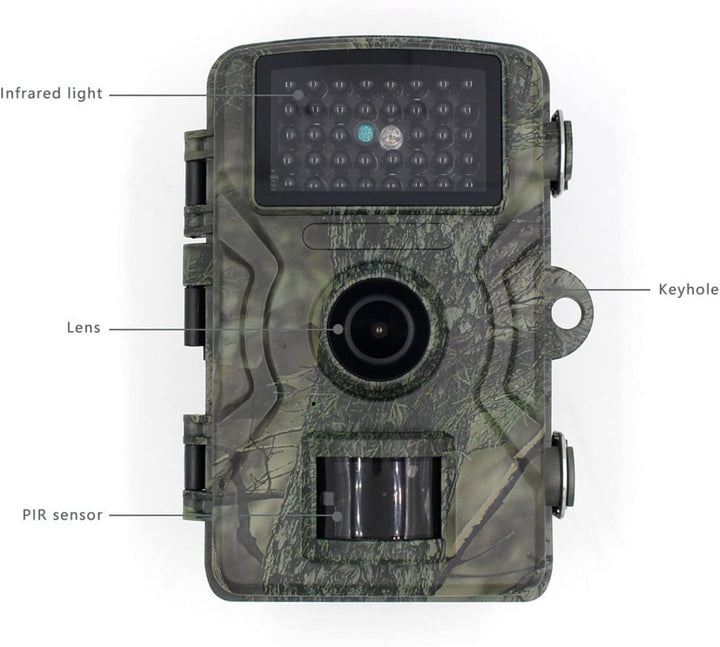Wildkamera, Wildkamera, 1080P, Wasserdichte Bauernhof- und Hofkamera mit 38 LEDs für Heimüberwachung