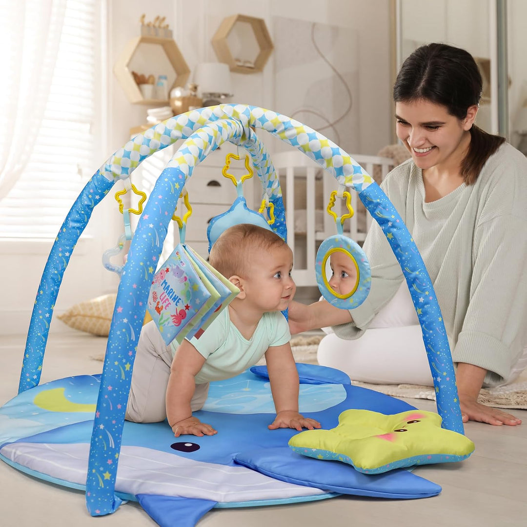 Dr.Rapeti Spieldecke mit Spielbogen, Spieldecke, Krabbeldecke mit Spielbogen, Padded Mat for Newborn