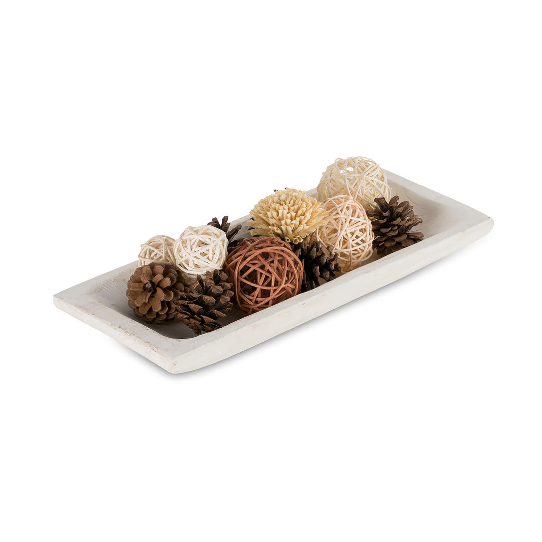 Hanobe Holzschale Deko Holztablett Dekoschale: Tablett Rechteckig Schlüsselschale Holz Laenglich Sch