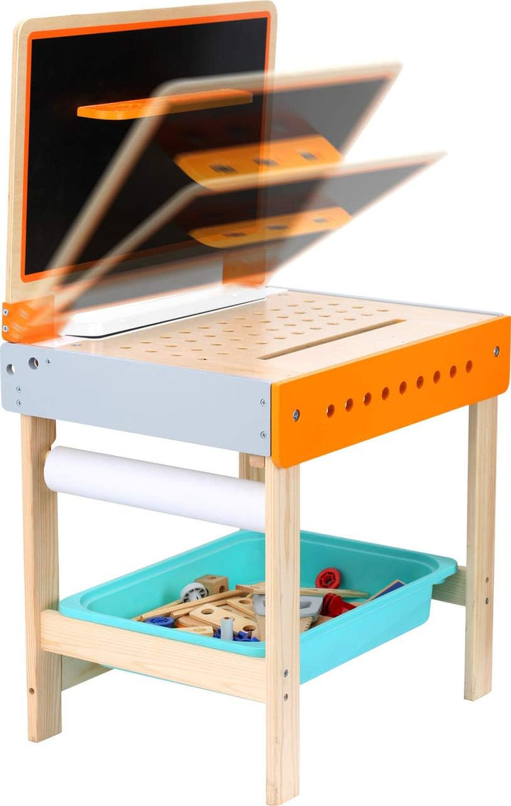 small foot 10603 Werkbank und Maltisch als 2-in 1 Spielzeug aus Holz