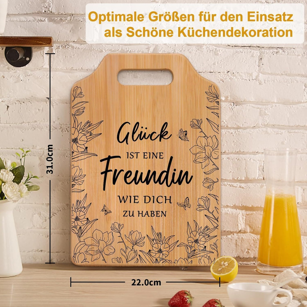 JOYVADO Beste Freundin Geschenke, Geschenke für Freundin, Bambus Schneidebrett Weihnachtsgeschenke f