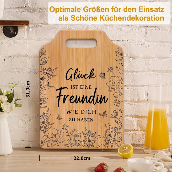 JOYVADO Beste Freundin Geschenke, Geschenke für Freundin, Bambus Schneidebrett Weihnachtsgeschenke f