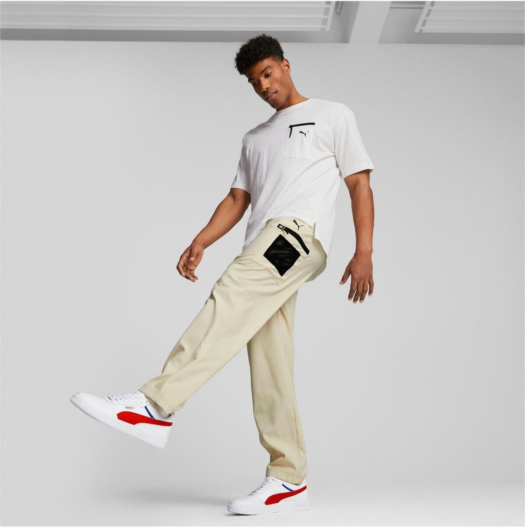 PUMA Herren Court Ultra Sneaker 40 EU Puma White For All Time Red Puma Gold, 40 EU Puma White For Al