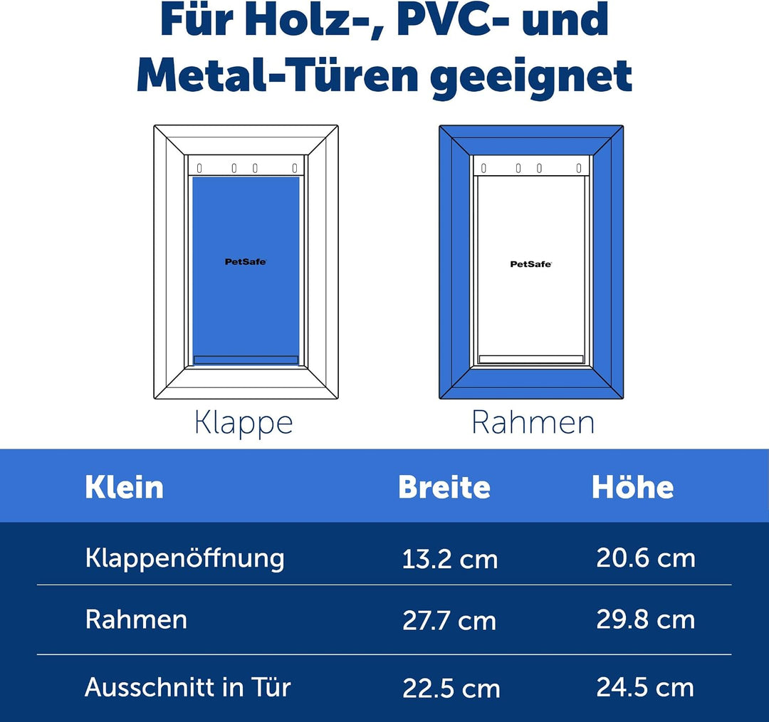 PetSafe Staywell Aluminium-Haustiertür, Mit Magnetverschluss und 2 Verschlussoptionen, Für Haustiere