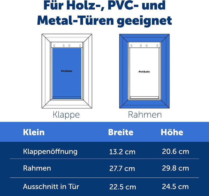 PetSafe Staywell Aluminium-Haustiertür, Mit Magnetverschluss und 2 Verschlussoptionen, Für Haustiere