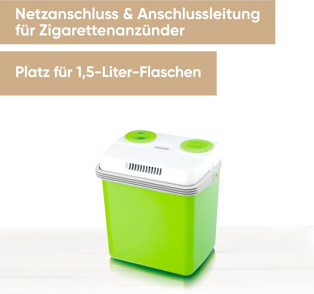 SEVERIN Elektrische Kühlbox (19 L) mit Kühl- und Warmhaltefunktion, Auto Kühlbox mit 2 Anschlüssen (