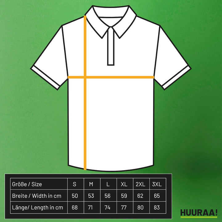 huuraa Herren Polo Shirt Pfälzer mit Herz Bio Baumwolle Fairtrade Oberteil Grösse S-3XL mit Motiv fü