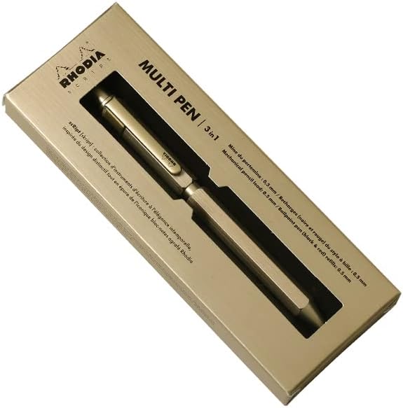 Rhodia 9345C - 3-in-1 ScRipt Multipen 2 Kugelschreiber 0,5 mm schwarz & rot + 1 Druckbleistift Graph