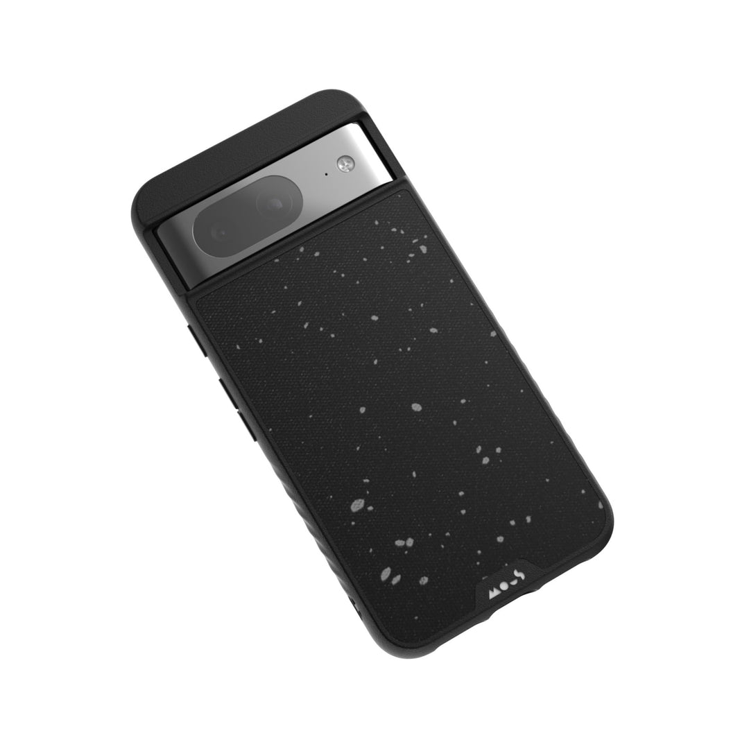 Mous Hülle für Google Pixel 8 MagSafe Kompatibel Case - Limitless 5.0 - Gesprenkelter schwarzer Stof