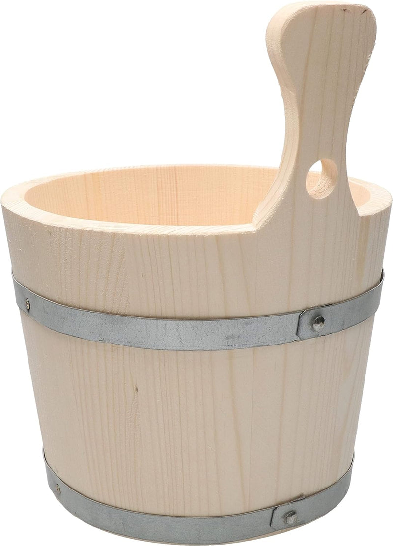 KOTARBAU® Saunakübel Saunaeimer aus Holz 5 Liter mit Griff zum Anmischen von Saunaaufguss